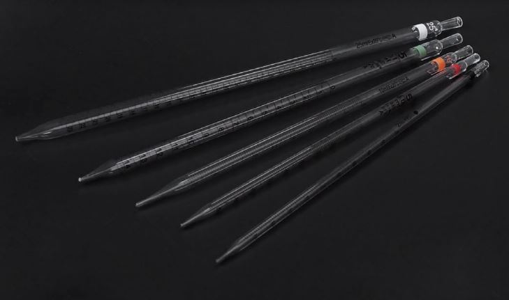 MEASURING PIPETTE, GRADUATED, GLASS, GRADE A, 5 ML