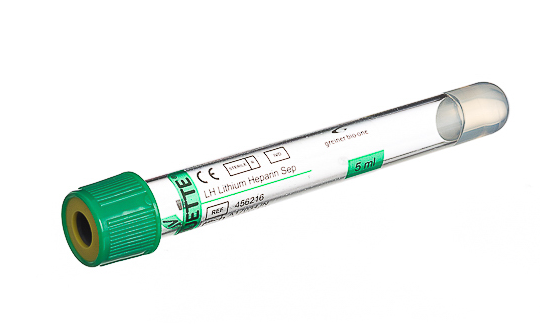 VACUETTE LH Lithium Heparin separator, non-ridged, transparent label, 5 ml