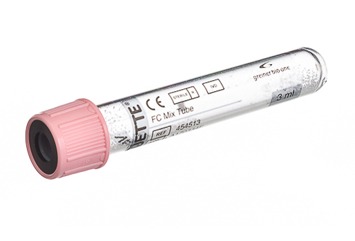 Vacuette FC Mix tube, non-ridged cap, transparent label, 3ml