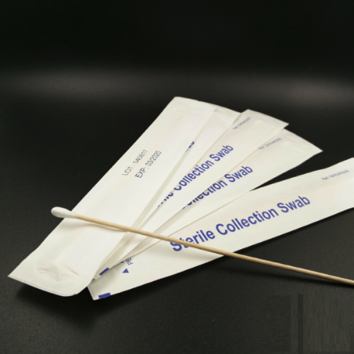SWAB CULTURE, WOODEN SHAFT, TIPSWAB, COTTON TIP, STERILE, IN PAPER
